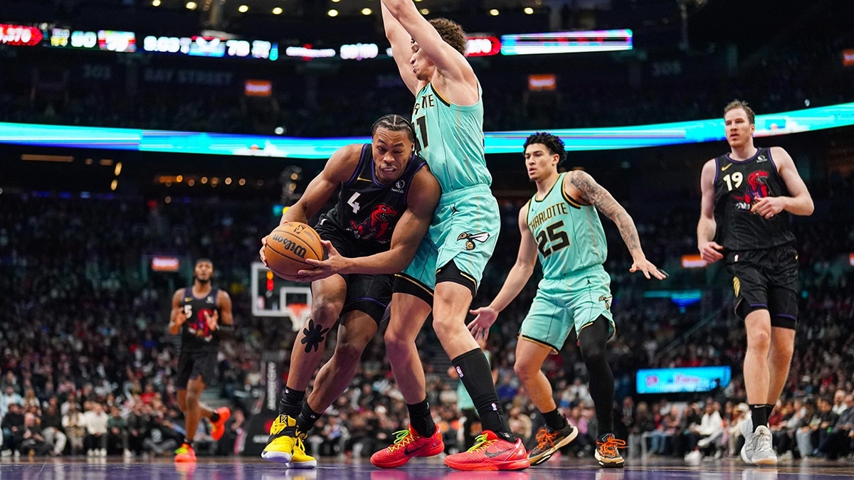 Basketball game action shot
