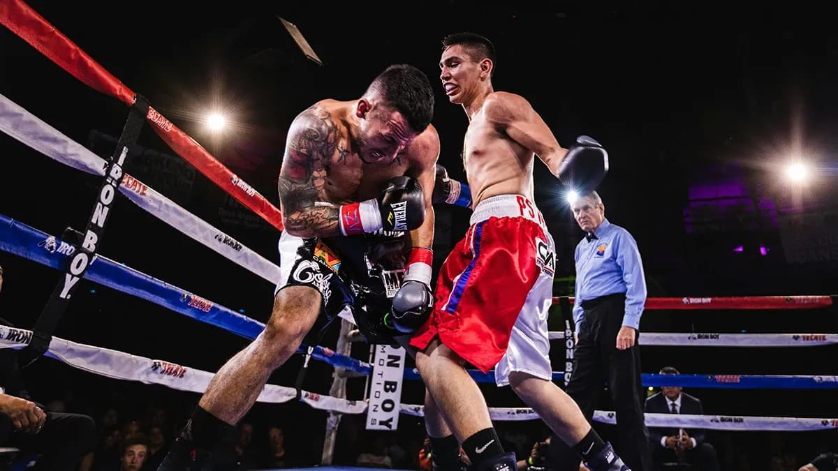 Boxing and MMA arena with ring-side brand advertising and combat sports sponsorship - World Sports Advertising