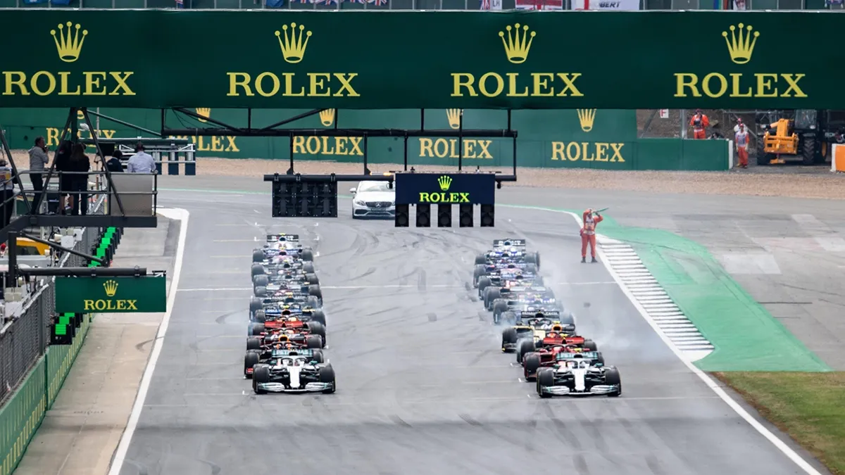Formula 1 and motorsport racing with trackside brand sponsorship and sports advertising - World Sports Advertising